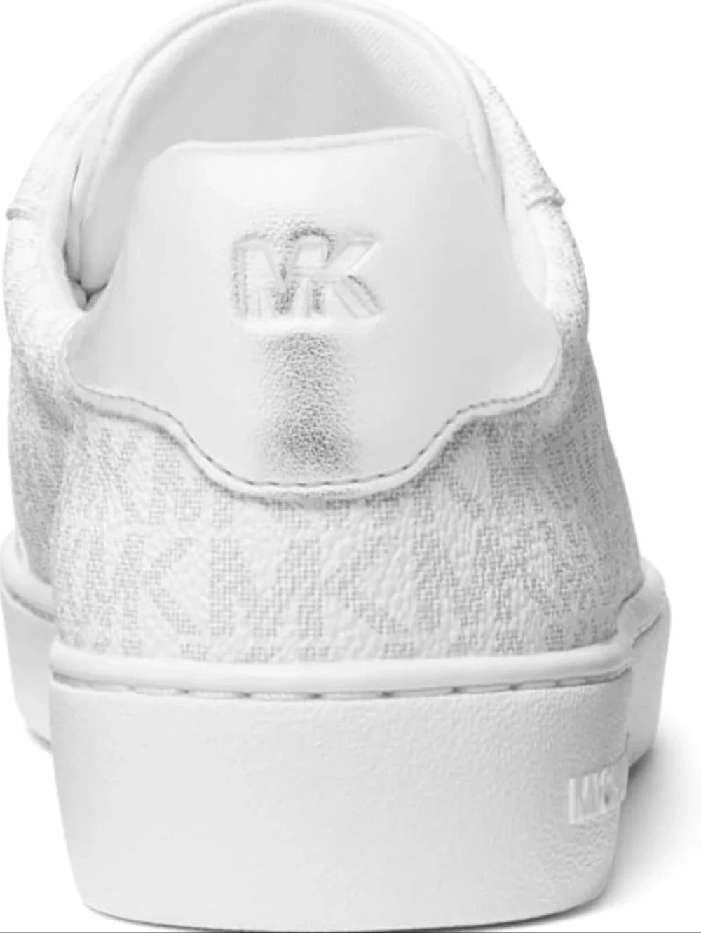 Michael Kors All-White MK Monogram Low-Top Sneaker
